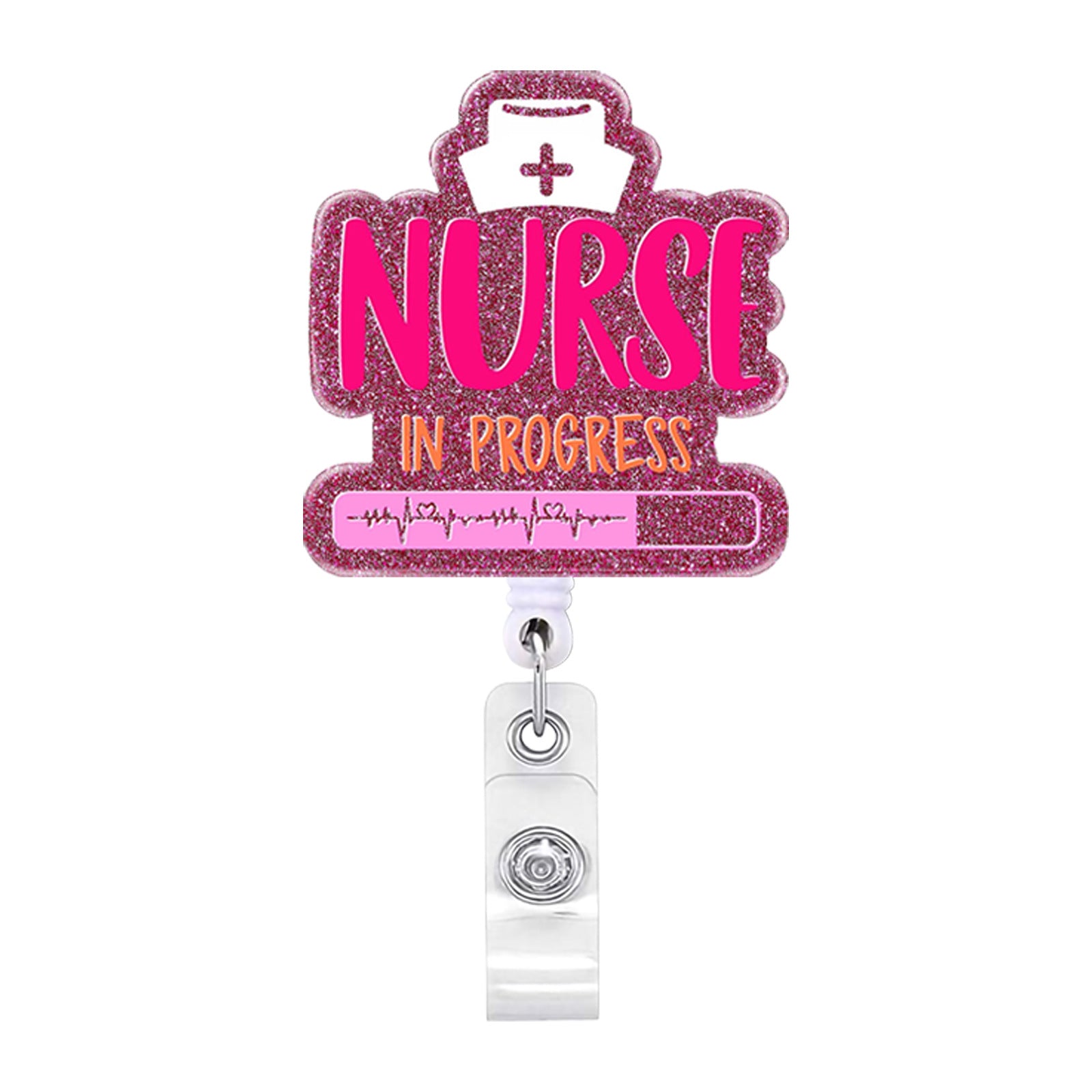 Wholesale Badge Reels Teacher Office Medical Medicine Bottle Acrylic Badge Scroll Retractable Keychain